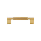 CURZON - Solid Brass Knurled D-Bar Handle - Brushed Brass