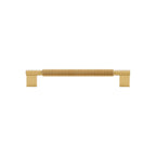 CURZON - Solid Brass Knurled D-Bar Handle - Brushed Brass