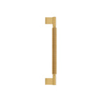 CURZON - Solid Brass Knurled D-Bar Handle - Brushed Brass