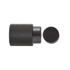 BARONY - Solid Brass Knurled Cabinet Knob - Blackened Brass