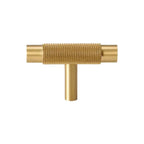 MONTAGUE - Solid Brass Knurled T-Bar Handle - Matte Brass
