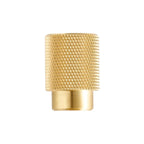 CURZON - Solid Brass Knurled Cabinet Knob - Brushed Brass