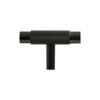BARONY - Solid Brass Knurled T-Bar Handle - Blackened Brass
