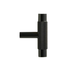 BARONY - Solid Brass Knurled T-Bar Handle - Blackened Brass