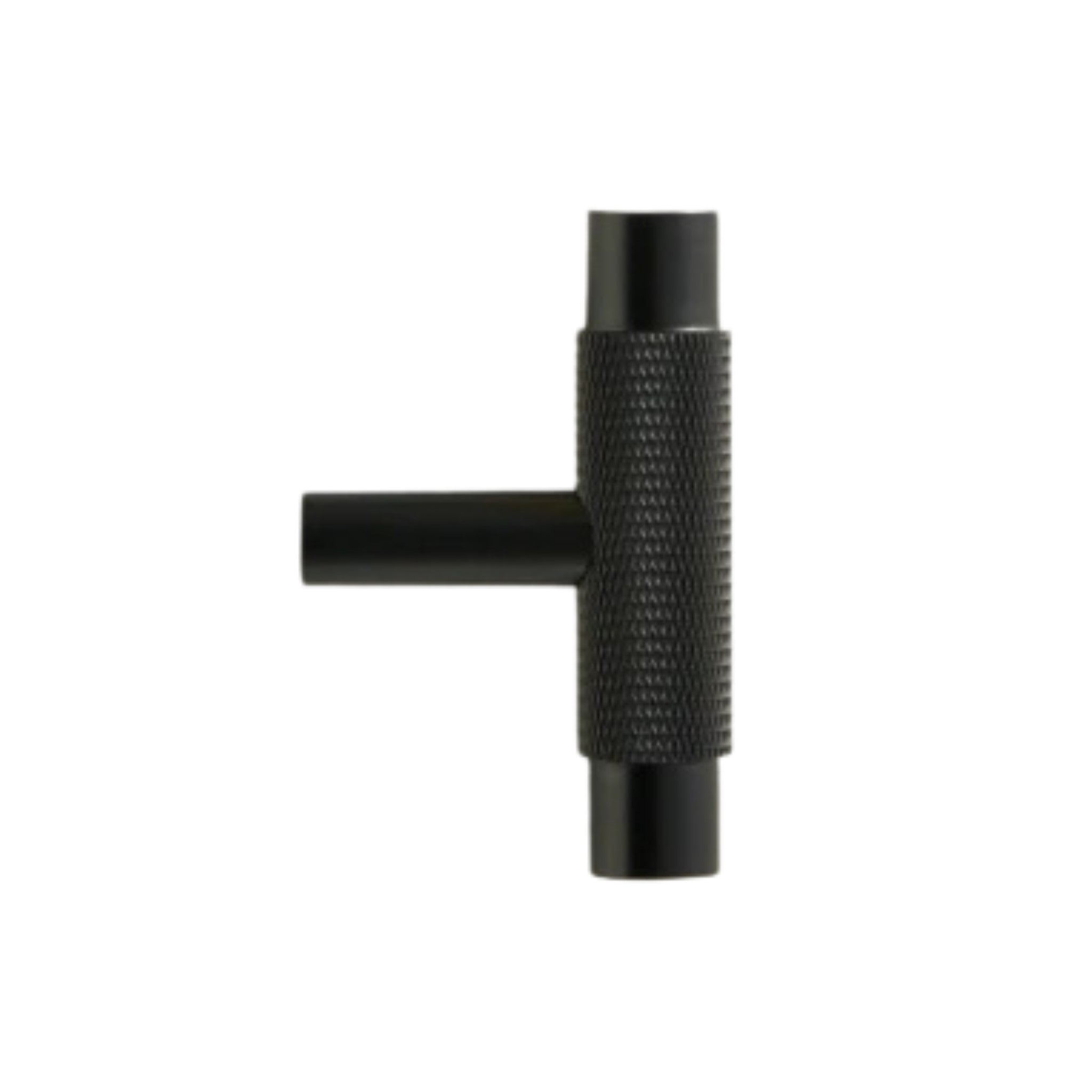 BARONY - Solid Brass Knurled T-Bar Handle - Blackened Brass