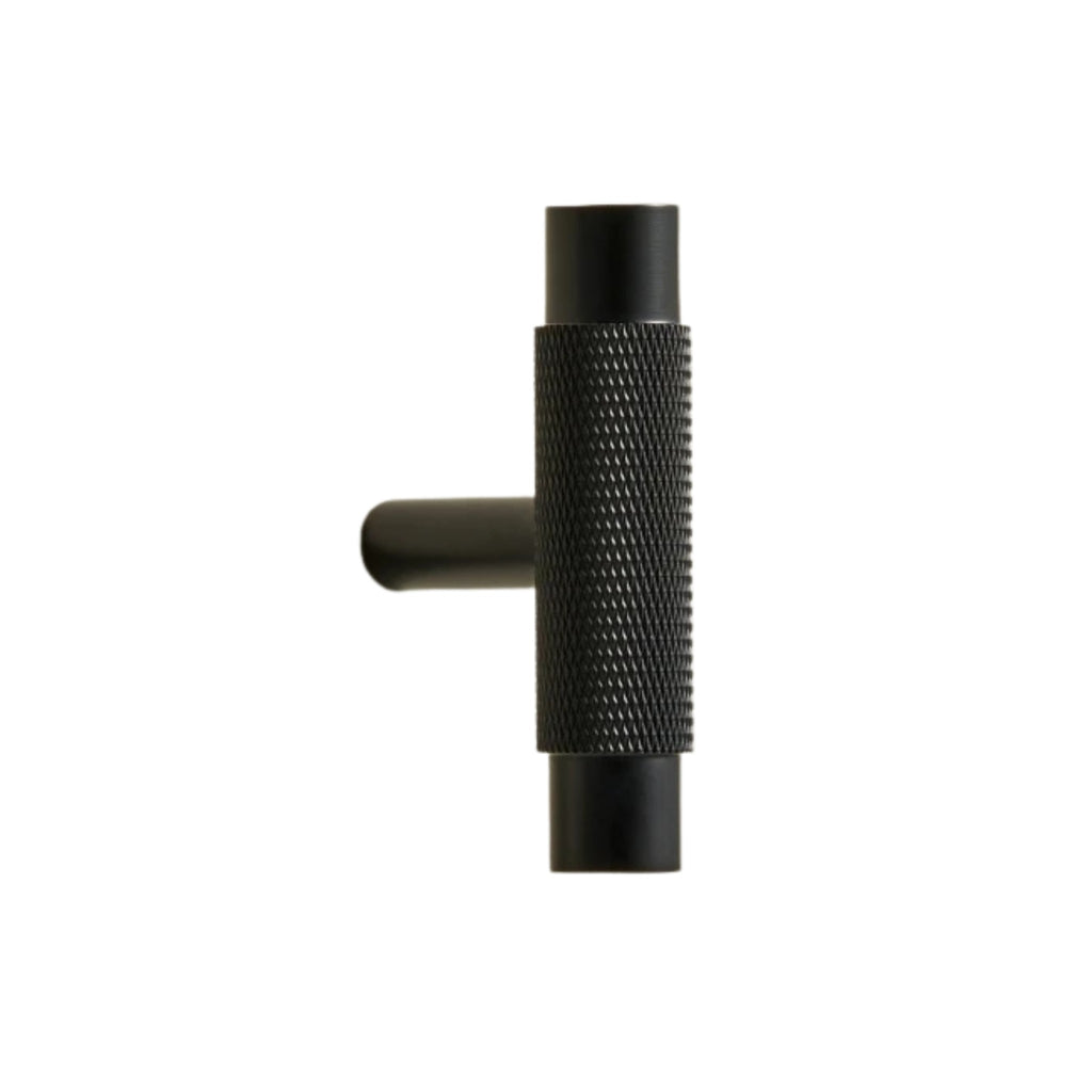 BARONY - Solid Brass Knurled T-Bar Handle - Blackened Brass