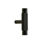 BARONY - Solid Brass Knurled T-Bar Handle - Blackened Brass