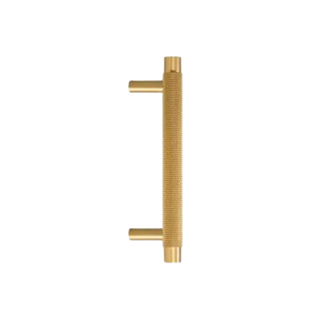 MONTAGUE - Solid Brass Knurled Bar Handle - Matte Brass
