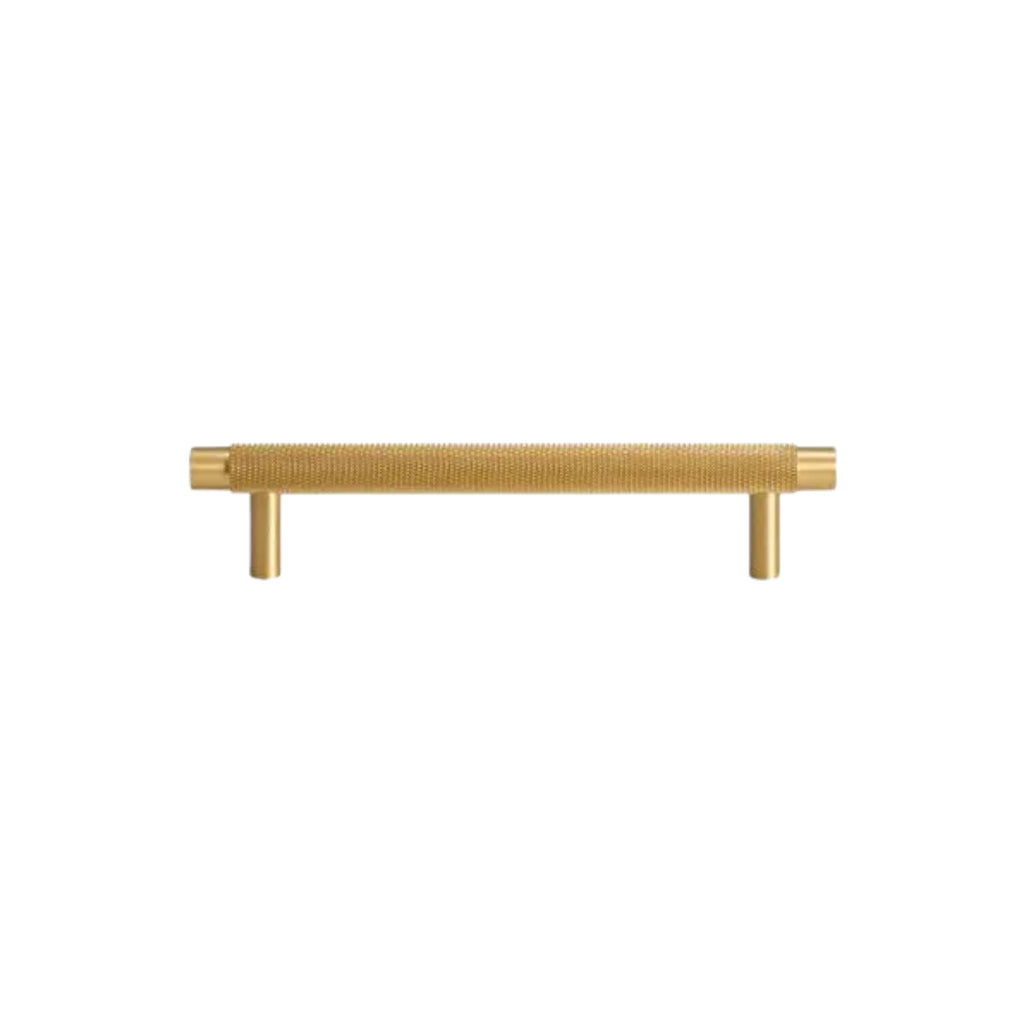 MONTAGUE - Solid Brass Knurled Bar Handle - Matte Brass