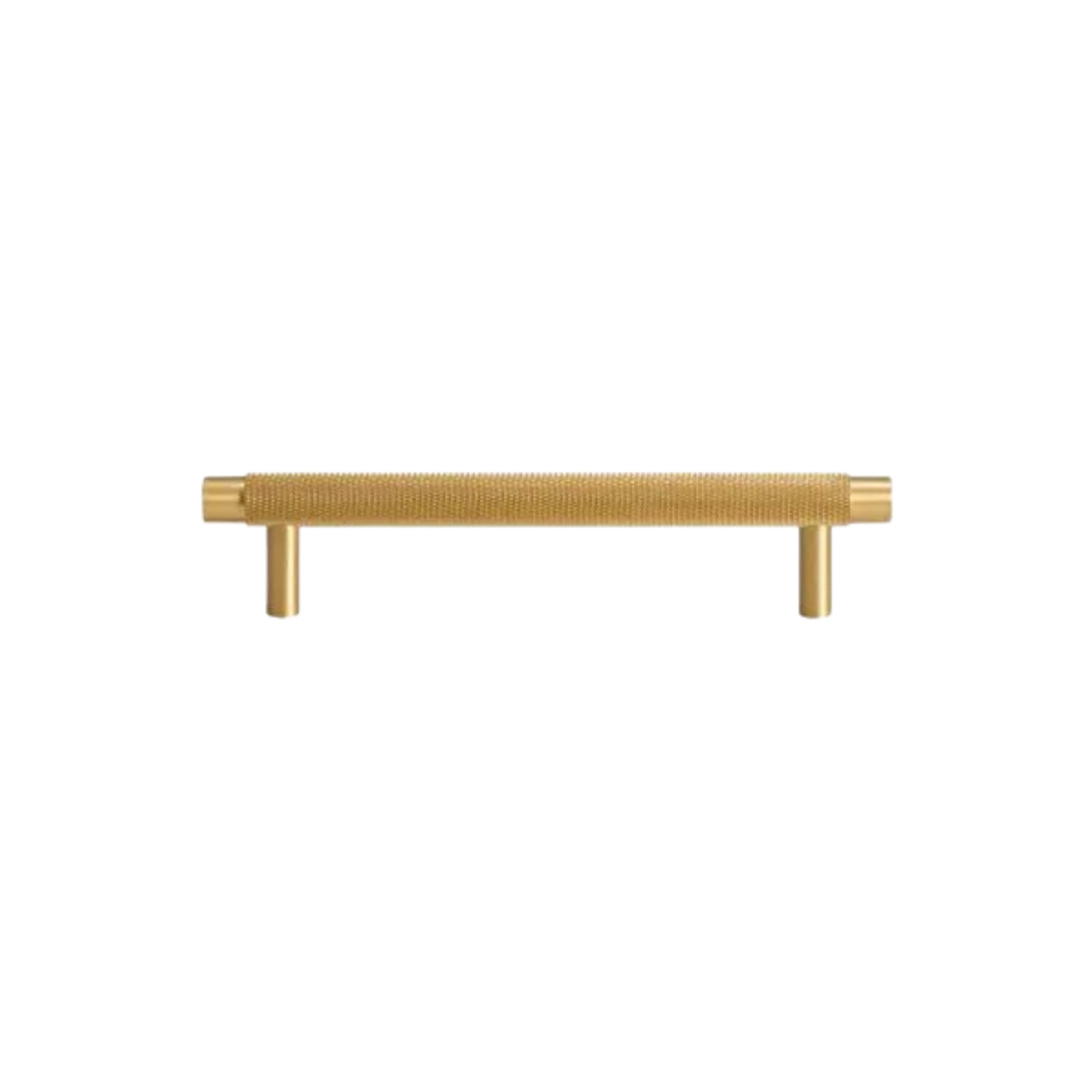 MONTAGUE - Solid Brass Knurled Bar Handle - Matte Brass