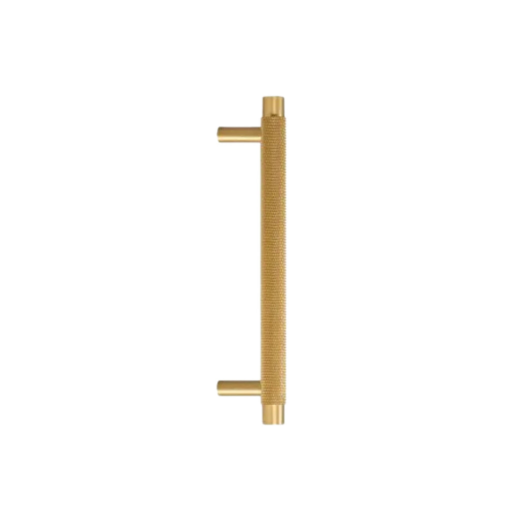 MONTAGUE - Solid Brass Knurled Bar Handle - Matte Brass