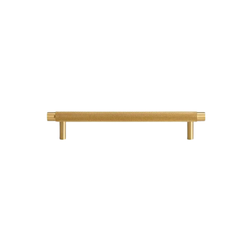 MONTAGUE - Solid Brass Knurled Bar Handle - Matte Brass