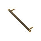GIFFORD - Solid Brass Knurled Bar Handle - Antique Brass