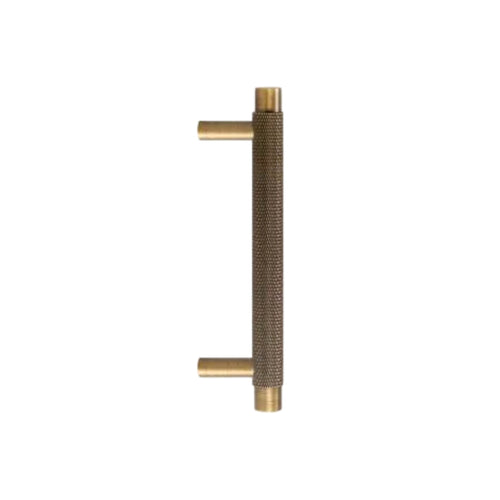 GIFFORD - Solid Brass Knurled Bar Handle - Antique Brass