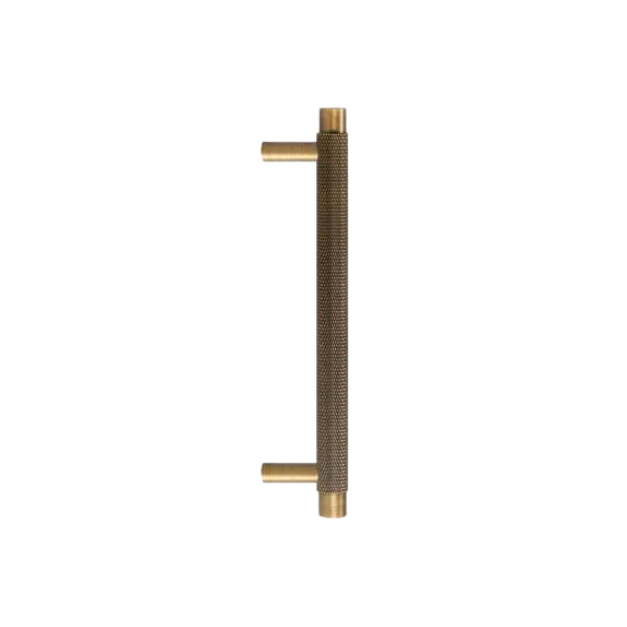 GIFFORD - Solid Brass Knurled Bar Handle - Antique Brass