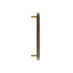GIFFORD - Solid Brass Knurled Bar Handle - Antique Brass