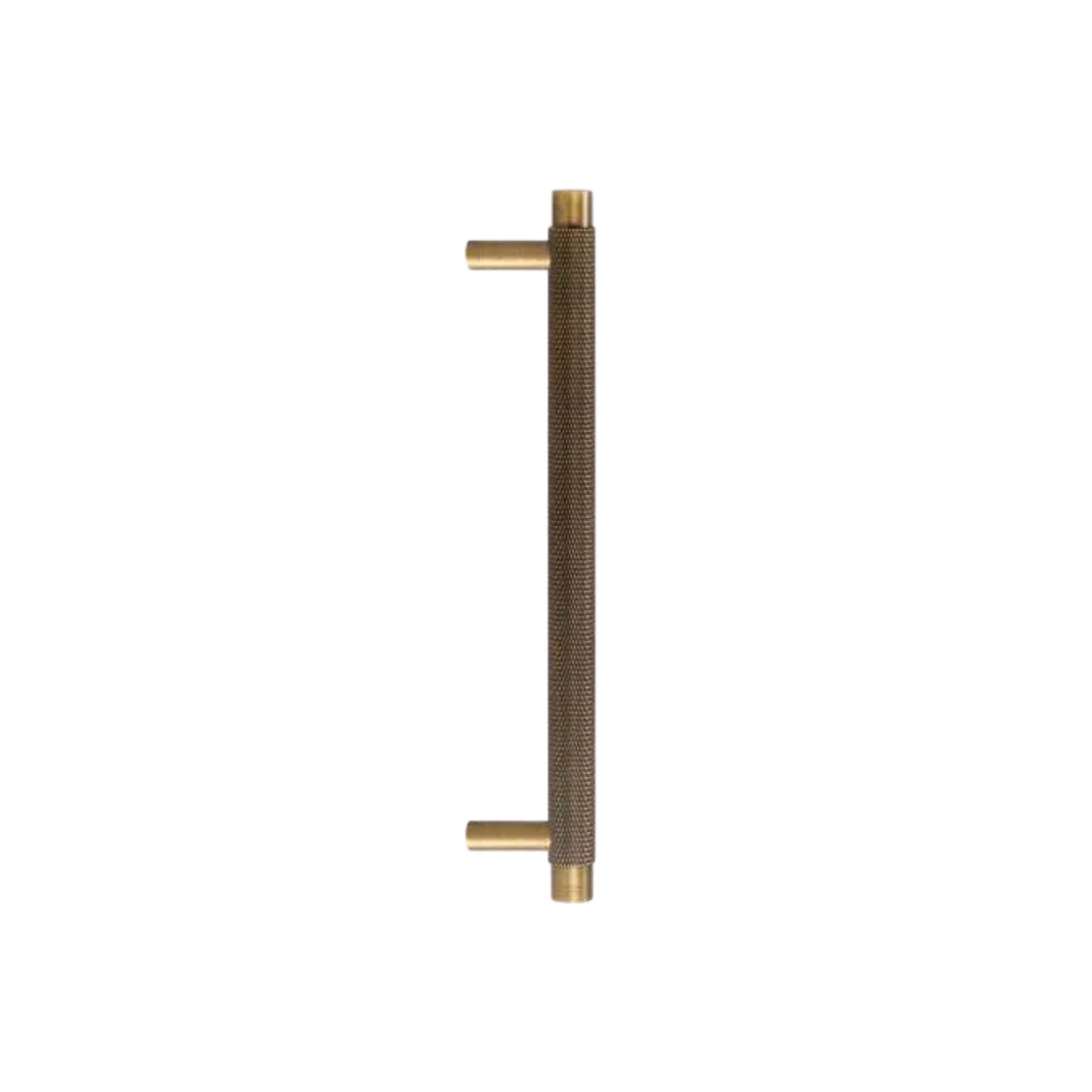 GIFFORD - Solid Brass Knurled Bar Handle - Antique Brass